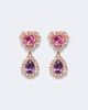 Suzanne Kalan Suzanne Kalan Doublet 18kt rose gold drop earrings with sapphires and diamonds - 1