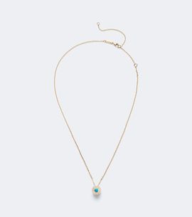 Suzanne Kalan Suzanne Kalan Evil Eye 18kt gold pendant necklace with diamonds and turquoise