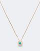 Suzanne Kalan Suzanne Kalan Evil Eye 18kt gold pendant necklace with diamonds and turquoise - 4