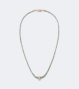 Suzanne Kalan Suzanne Kalan Infinite 18kt gold beaded necklace with diamonds