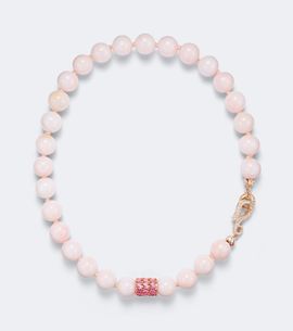 Suzanne Kalan Suzanne Kalan Infinite 18kt rose gold beaded necklace with gemstones