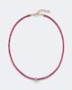Suzanne Kalan Suzanne Kalan Infinite 18kt rose gold beaded necklace with rubies and diamonds - 1
