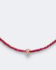 Suzanne Kalan Suzanne Kalan Infinite 18kt rose gold beaded necklace with rubies and diamonds - 4
