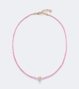 Suzanne Kalan Suzanne Kalan Infinite 18kt rose gold beaded necklace with spinels and diamonds