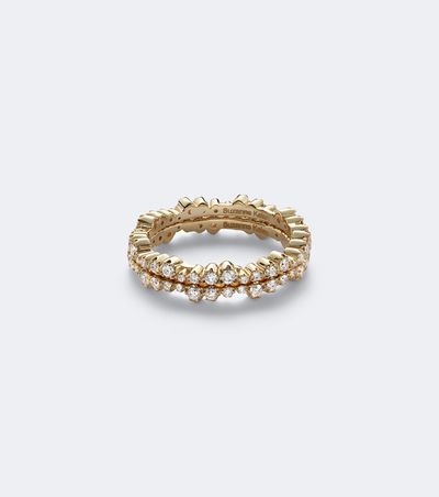 Suzanne Kalan Suzanne Kalan Ivy 18kt gold tech ring jackets with diamonds