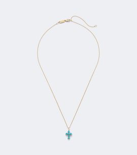 Suzanne Kalan Suzanne Kalan Sacred Round 18kt gold pendant necklace with turquoise and diamonds