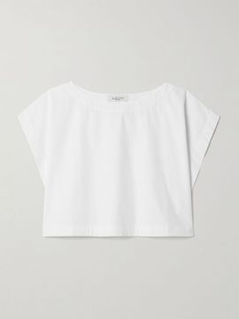 SUZIE KONDI Kori cropped cotton-poplin top