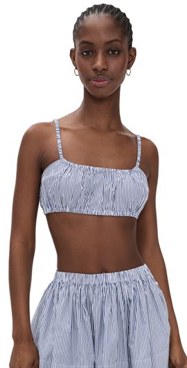 Suzie Kondi Suzie Kondi Bea Shirred Bra Top Navy Stripe