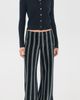 Suzie Kondi Suzie Kondi Lito Velour Pants Midnight/Ivory Stripe - 5