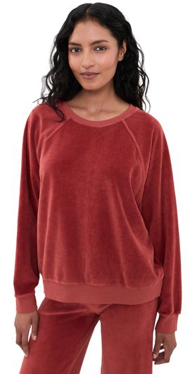 Suzie Kondi Suzie Kondi Samos Velour Sweatshirt Carnelian