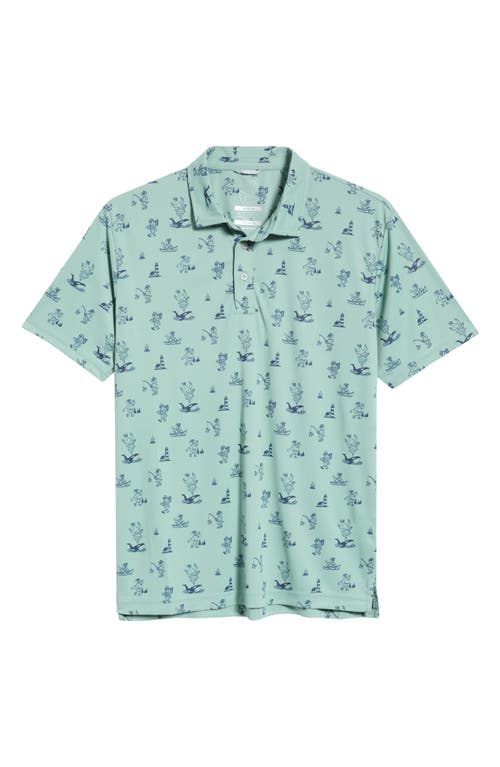Swannies Swannies Canoe Print Performance Golf Polo