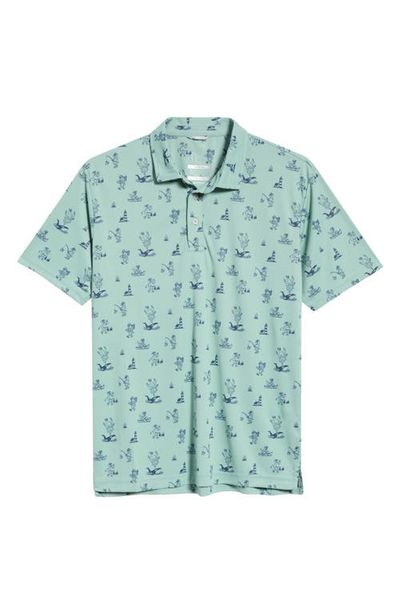 Swannies Swannies Canoe Print Performance Golf Polo