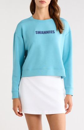 Swannies Swannies Monica Logo Graphic Crop Sweatshirt