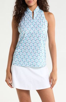 Swannies Swannies Sonora Ditsy Floral Half Zip Piqué Polo