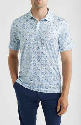 Swannies Swannies Sunday Floral Performance Golf Polo
