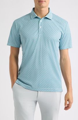 Swannies Swannies Valley Geo Print Performance Golf Polo