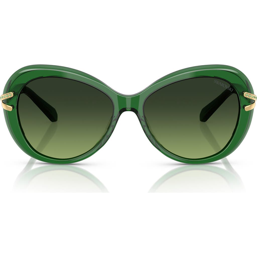 Swarovski Swarovski 56mm Butterfly Sunglasses