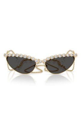 Swarovski Swarovski 59mm Cat Eye Sunglasses with Chain