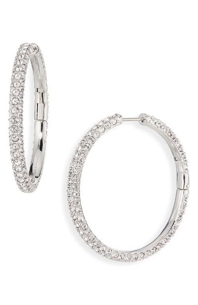 Swarovski Swarovski Dextera Pavé Crystal Hoop Earrings