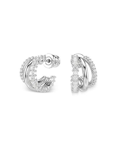 Swarovski Swarovski Hyperbola Cubic Zirconia Triple Row Hoop Earrings
