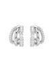 Swarovski Swarovski Hyperbola Cubic Zirconia Triple Row Hoop Earrings - 3