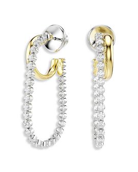 Swarovski Swarovski Hyperbola Stone Chain Hoop Earrings