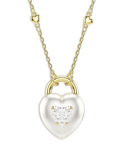 Swarovski Swarovski Idyllia Crystal & Cubic Zirconia Heart Pendant Necklace, 16.5-19.25