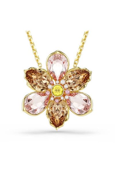 Swarovski Swarovski Idyllia Crystal Flower Brooch Pendant Necklace