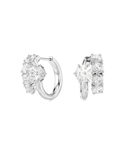 Swarovski Swarovski Matrix Crystal Bypass Hoop Earrings