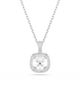 Swarovski Swarovski Una Crystal Cushion Halo Pendant Necklace, 14.87-17.75 - 1