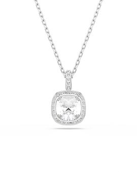 Swarovski Swarovski Una Crystal Cushion Halo Pendant Necklace, 14.87-17.75