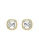 Swarovski Swarovski Una Crystal Cushion Halo Stud Earrings - 1