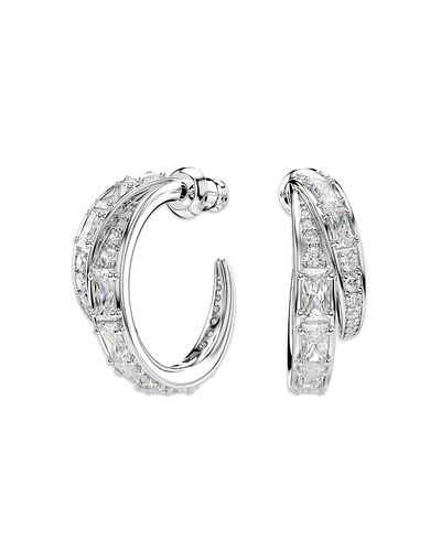 Swarovski Swarovski Vienna Stone Double Row Hoop Earrings