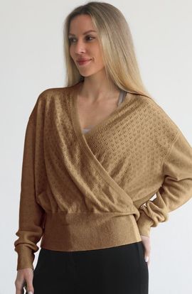 Sweat & Milk Sweat & Milk Bloom Cashmere Wrap Sweater