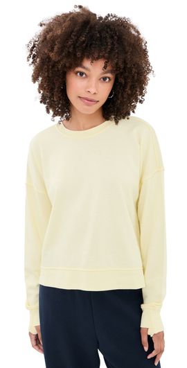 Sweaty Betty Sweaty Betty After Class Crop Sweatshirt Butterscotch Yellow