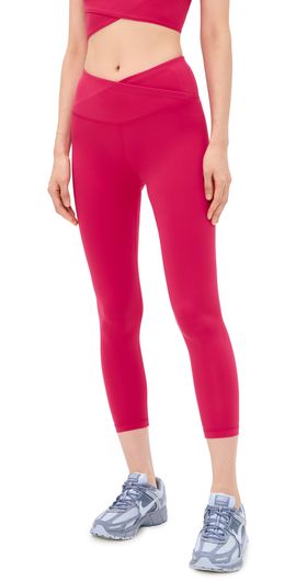 Sweaty Betty Sweaty Betty All Day 7/8 Wrap Waist Leggings Crimson Red