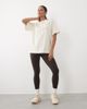 Sweaty Betty Sweaty Betty British Heritage graphic T-shirt in creme beige bracken green graphic script wordmark-Brown - 2