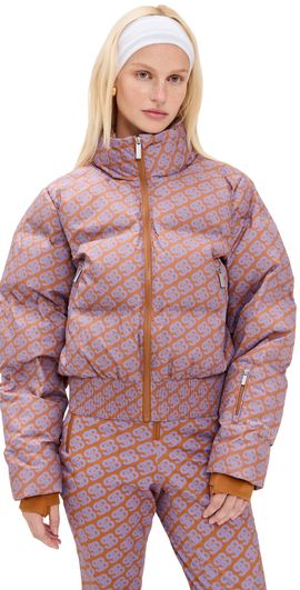 Sweaty Betty Sweaty Betty Cropped Ski Jacket Brown Sb Print