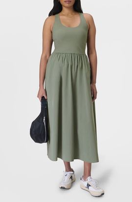 Sweaty Betty - Emily Strappy Back Rib Dress in Black at Nordstrom