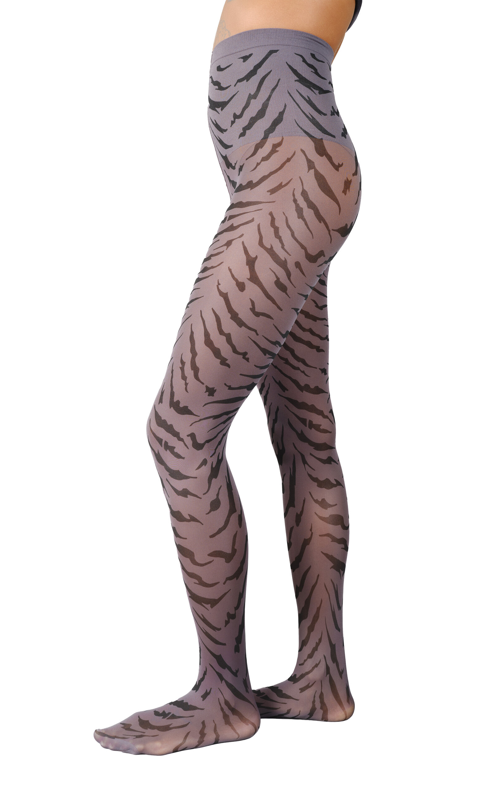 Swedish Stockings Swedish Stockings Roxana Tiger Tights Grey M