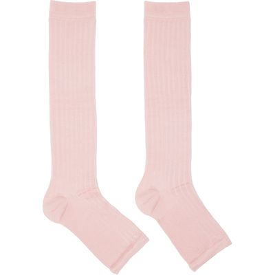 Swedish Stockings Swedish Stockings SSENSE Exclusive Pink Long Sandal Socks