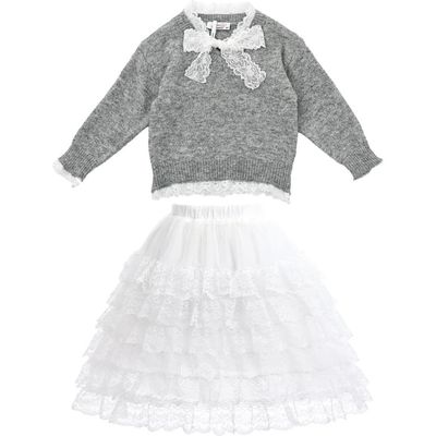 Sweet Cactus Sweet Cactus Lace-Bow Top with Tiered Skirt