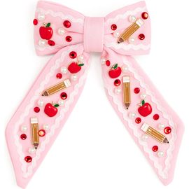 Sweet Wink Sweet Wink Apple Gemstone Bow Clip