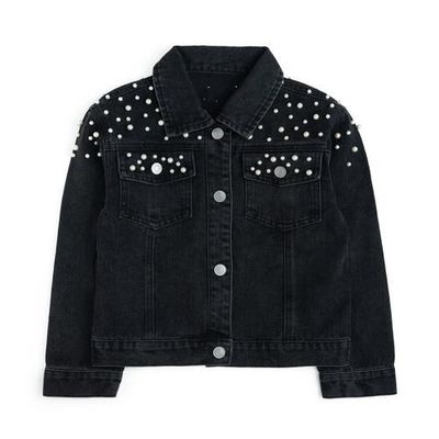 Sweet Wink Sweet Wink Black Pearl Denim Jacket