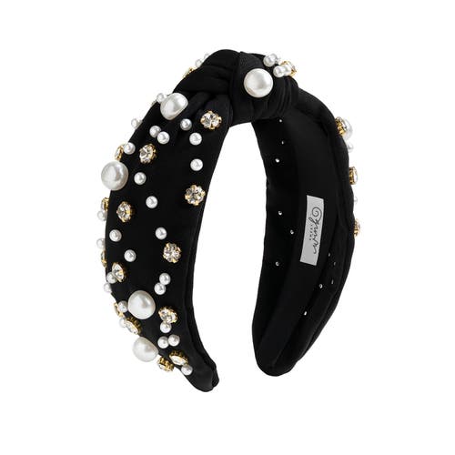 Sweet Wink Sweet Wink Black Pearl Gemstone Headband 