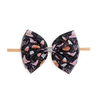 Sweet Wink Sweet Wink Boo Halloween Tulle Bow Baby Headband