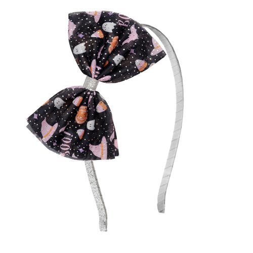 Sweet Wink Sweet Wink Boo Halloween Tulle Bow Headband