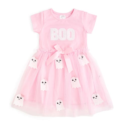 Sweet Wink Sweet Wink Boo Sequin Patch Halloween Short Sleeve Tutu Dress
