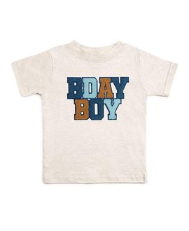 Sweet Wink Sweet Wink Boys' Birthday Boy Patch Short Sleeve T-Shirt