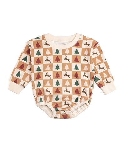 Sweet Wink Sweet Wink Boys' Cabin Christmas Long Sleeve Romper